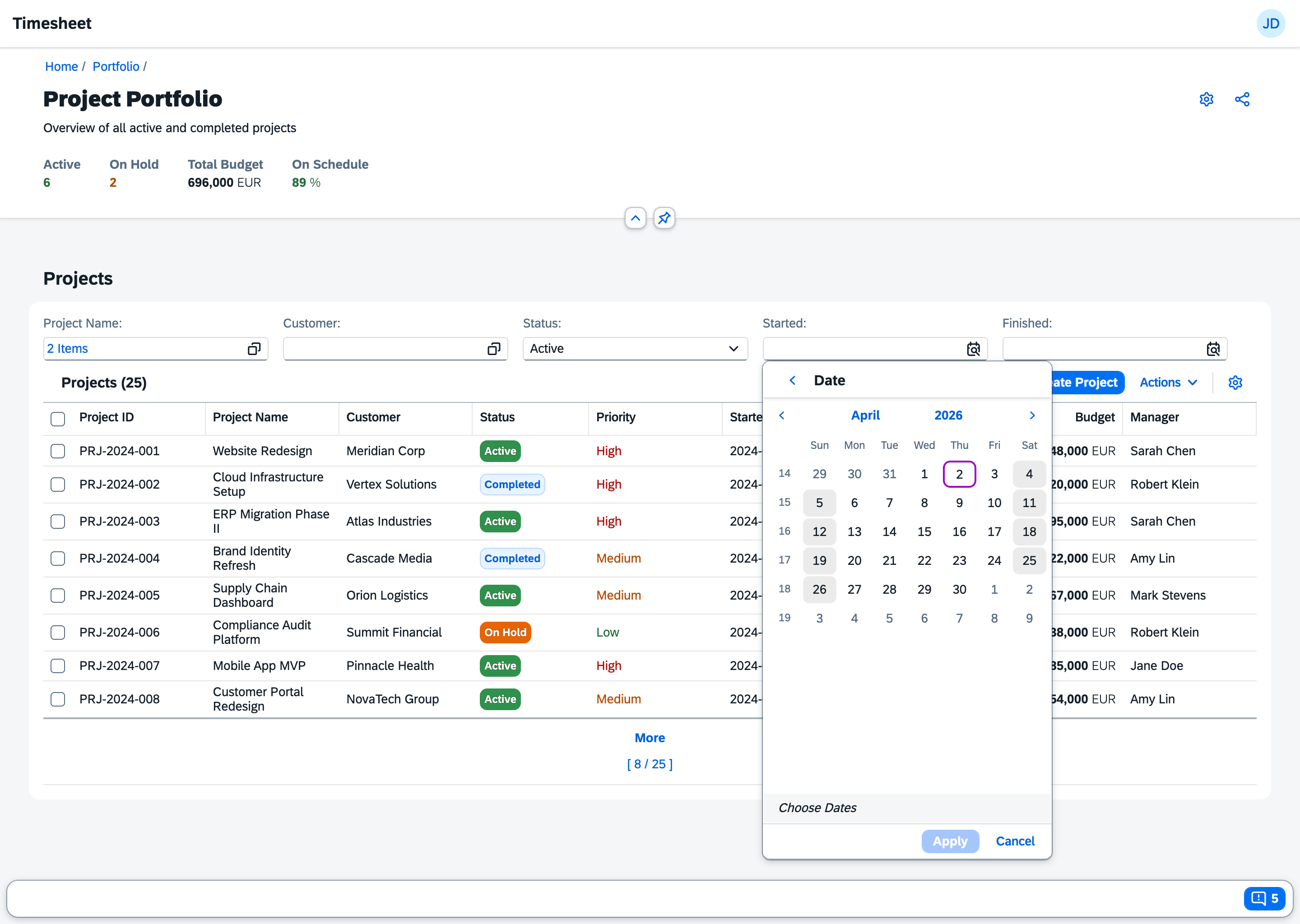 Date selection value help
